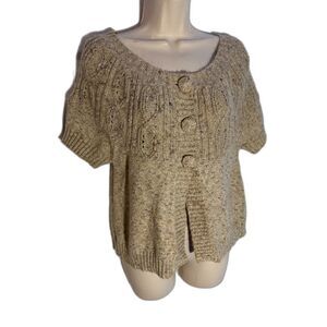 Women's Route 66 Brown Button Front Sweater S